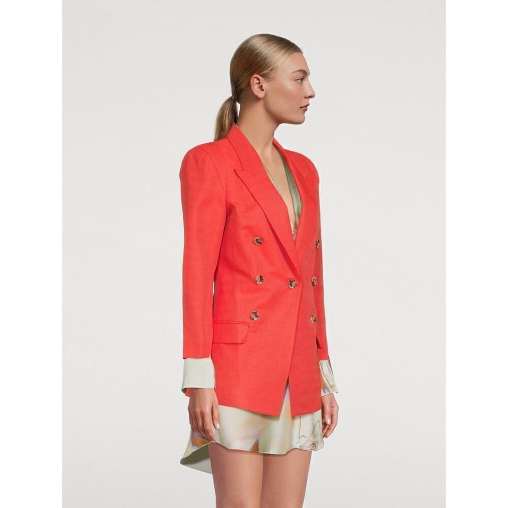 Smythe Cropped Slv Pagoda Blazer in Watermelon Small (US6) - Picture 2 of 11